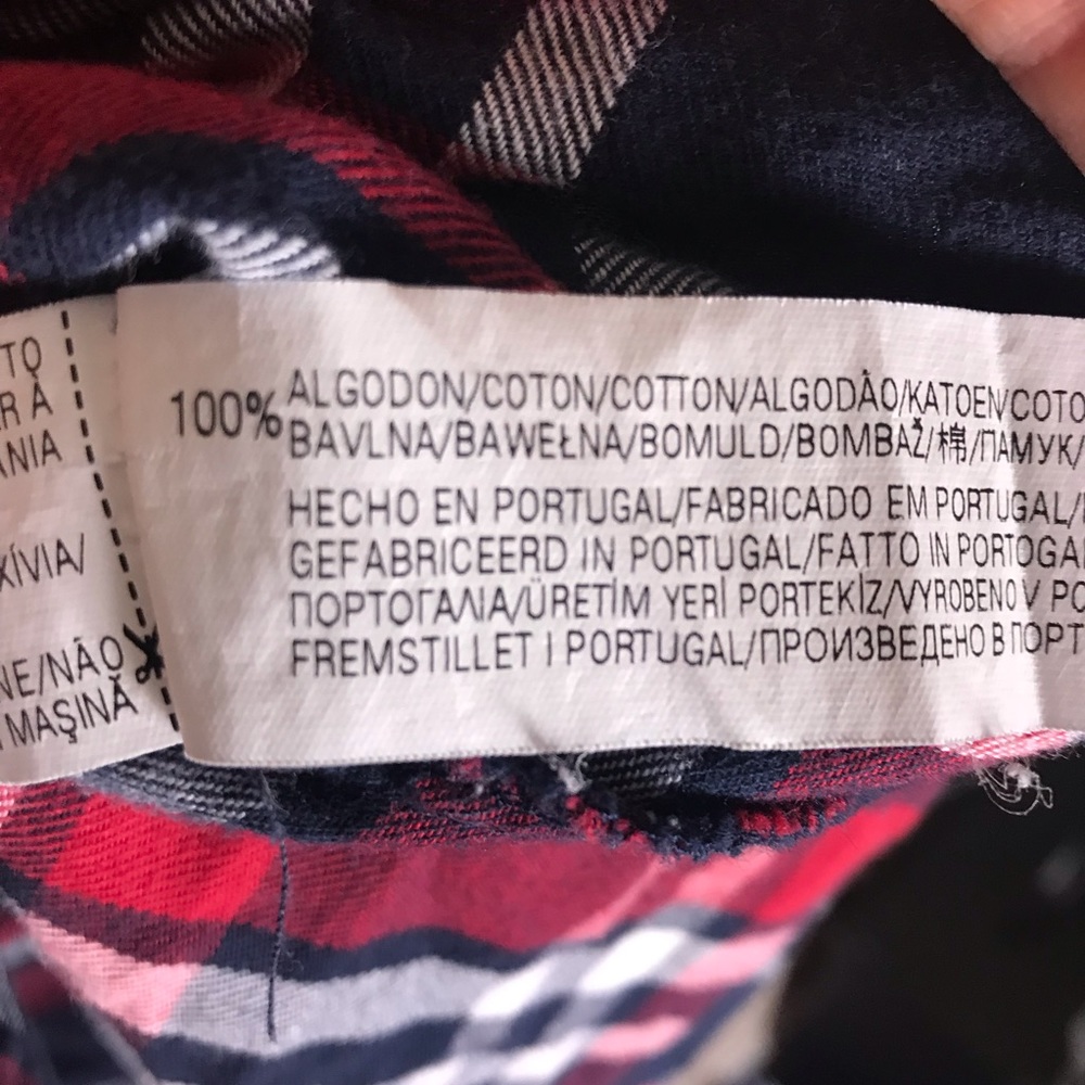 ZARA 100% cotton plaid button down top size Small - Picture 3 of 5